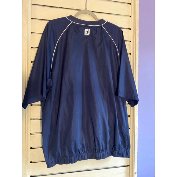 FootJoy FJ WindShirt Men's Large Blue Golf Pullover Windbreaker short sleeves - Picture 4 of 15
